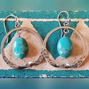 Rare Silpada Sterling Silver & Turquoise Earrings